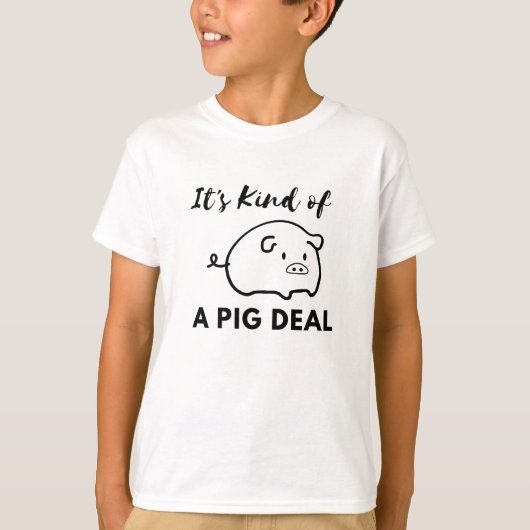 Schweinefleisch-Spaß: Es ist ein BIG (Pig) Deal T-Shirt (Vorderseite)