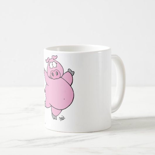 Schweinefleisch-Tasse Kaffeetasse (VorderseiteRechts)