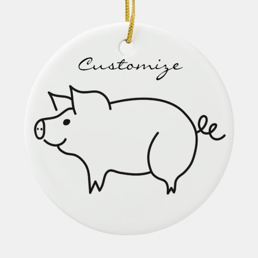 Schweinefleisch Thunder_Cove Keramik Ornament (Vorne)