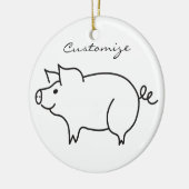 Schweinefleisch Thunder_Cove Keramik Ornament (Links)
