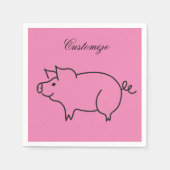 Schweinefleisch Thunder_Cove Serviette (Vorderseite)