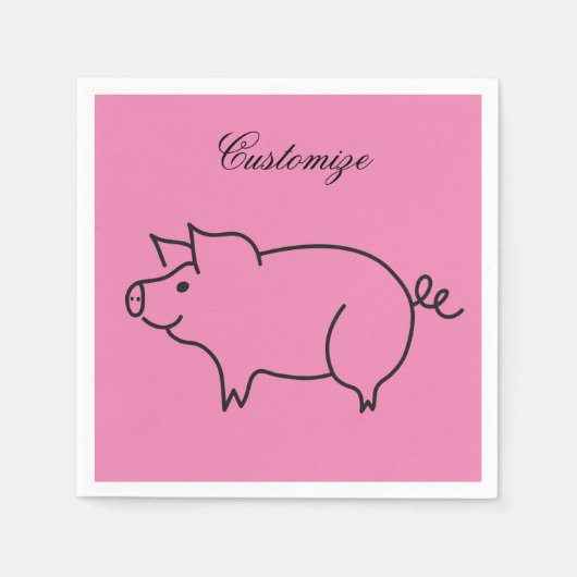 Schweinefleisch Thunder_Cove Serviette (Vorderseite)