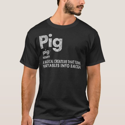 Schweinefleisch und Bacon Definition Funny Bacon l T-Shirt (Vorderseite)