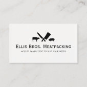 Schweinefleisch- und Kuhbuttershop ausschneiden Visitenkarte (Vorderseite)