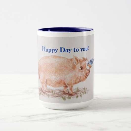 Schweinefleisch und Robin-Tasse, Tasse (Zentrum)