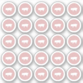 Schweinefleischaufkleber Aufkleber (Vorderseite)