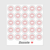 Schweinefleischaufkleber Aufkleber (Blatt)