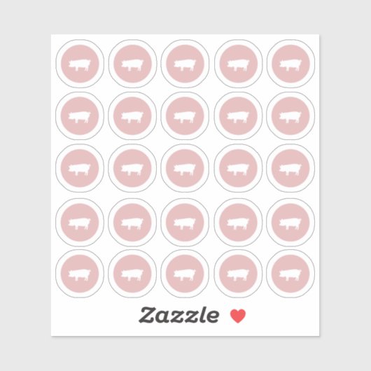 Schweinefleischaufkleber Aufkleber (Blatt)