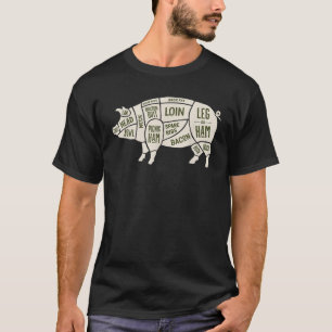 Schweinefleischdiagramm Bacon Lover T Shirt T Shi