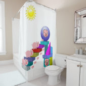 Schweinefleischduschvorhang Duschvorhang (Beispiel)