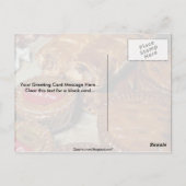 Schweinefleischkuchen und Wurstrollen Postkarte (Rückseite)