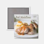 Schweinefleischmedaillons tenderloin mit Kartoffel Magnet (Vorderseite/Rückseite)