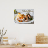 Schweinefleischmedaillons tenderloin mit Kartoffel Poster (Küche)