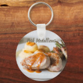 Schweinefleischmedaillons tenderloin mit Kartoffel Schlüsselanhänger (Vorderseite)