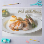 Schweinefleischmedaillons tenderloin mit Kartoffel Seidenpapier (Basteln)