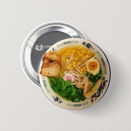 Schweinefleischramen-Nudelsuppe Button (Vorne & Hinten)