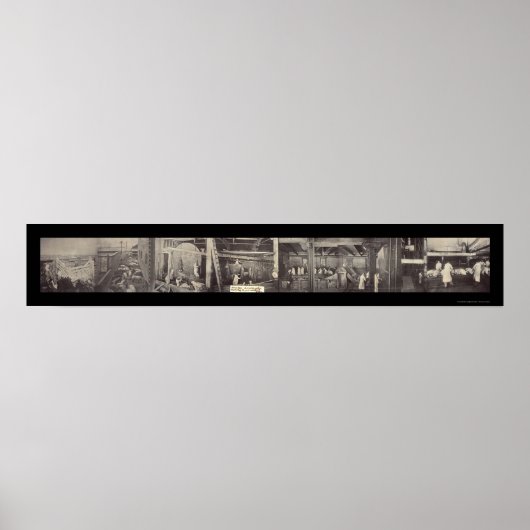 Schweinefleischverarbeitendes Foto 1900 Poster (Vorne)