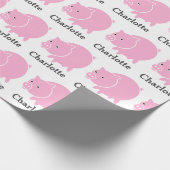 Schweinefleischzucht Cartoon Geschenkpapier (Ecke)