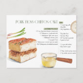 Schweineflocken Chiffon Kuchen Rezept Postkarte (Vorderseite)