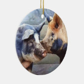 Schweineflüsterer Keramik Ornament (Rechts)