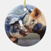 Schweineflüsterer Keramik Ornament (Hinten)