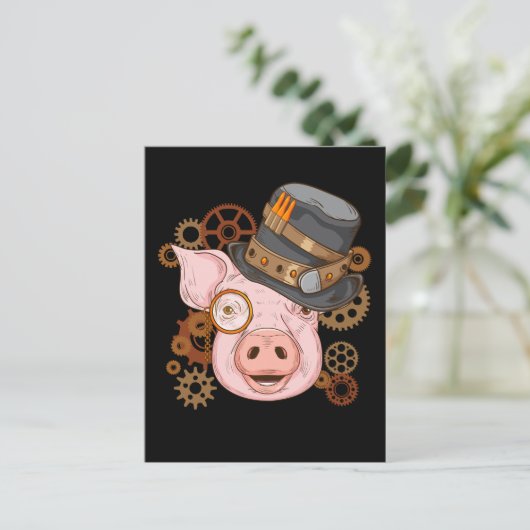 Schweinegengeschenk für Schweineliebhaber Postkarte (Stehend Vorderseite)