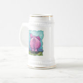 Schweinegengeschenke und -zubehör bierglas (Vorderseite Links)