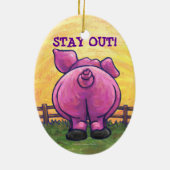 Schweinegengeschenke und -zubehör keramikornament (Hinten)