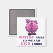 Schweinegengeschenke und -zubehör magnet (Vorderseite/Rückseite)