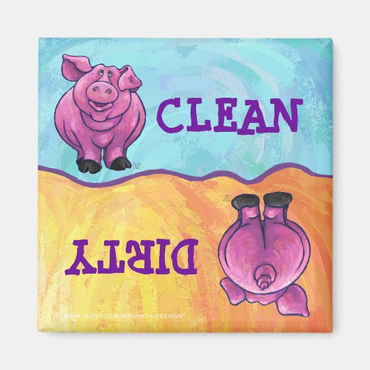 Schweinegengeschenke und -zubehör magnet (Vorne)