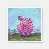 Schweinegengeschenke und -zubehör serviette (Vorderseite)