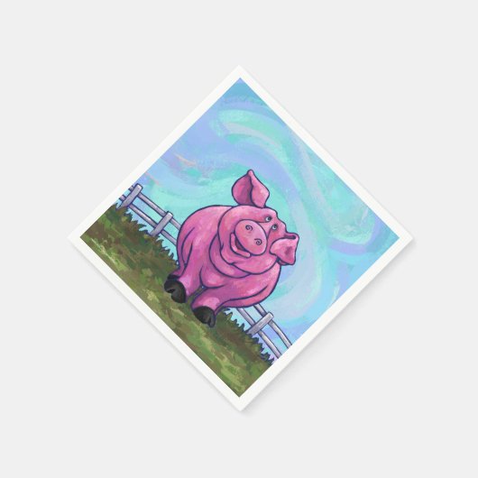 Schweinegengeschenke und -zubehör serviette (Ecke)