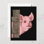 Schweinegeschenke für Schweineliebhaber Bauer Schw Postkarte (Vorne/Hinten)