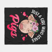 Schweinegeschenke für Schweineliebhaber Frauen Sch Fleecedecke (Vorderseite (Horizontal))