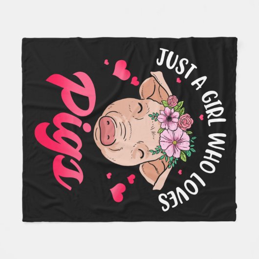 Schweinegeschenke für Schweineliebhaber Frauen Sch Fleecedecke (Vorderseite (Horizontal))