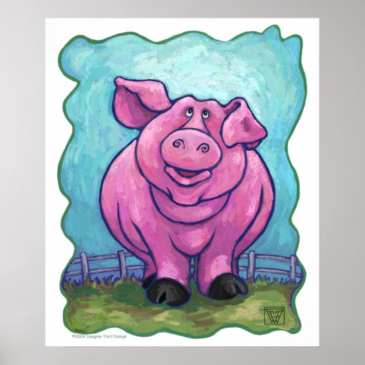 Schweinegeschenke & Zubehör Poster (Vorne)