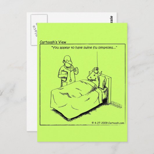 Schweinegrippe Postkarte (Vorne/Hinten)