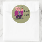 Schweinegrippe Runder Aufkleber (Tasche)