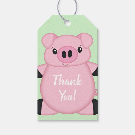 Schweinehälfte Geschenkanhänger (Vorderseite)