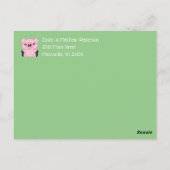 Schweinehälfte Postkarte (Rückseite)