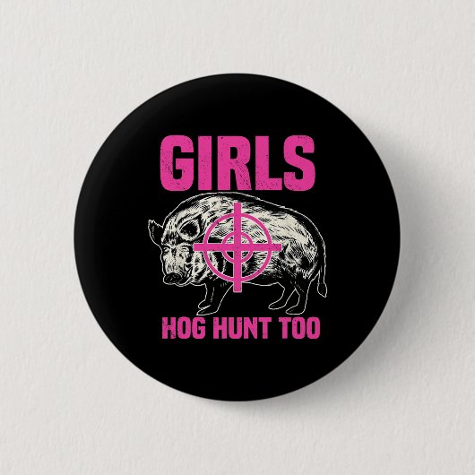 Schweinejagd-Eber-Jäger Button (Vorderseite)