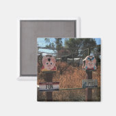 Schweinekanne, Schweine, Idaho Gewitzte Zeichen Magnet (Vorderseite/Rückseite)