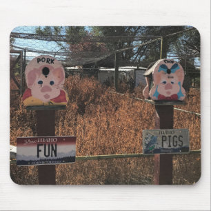 Schweinekanne, Schweine, Idaho Gewitzte Zeichen Mousepad