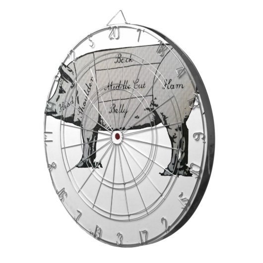 Schweinekarte Dartscheibe (Vorderseite rechts)
