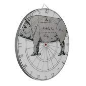 Schweinekarte Dartscheibe (Vorderseite Links)