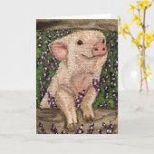 Schweinekarte Karte (Gelbe Blume)