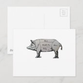 Schweinekarte Postkarte (Vorne/Hinten)