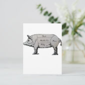 Schweinekarte Postkarte (Stehend Vorderseite)