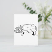 Schweinekarte Postkarte (Stehend Vorderseite)