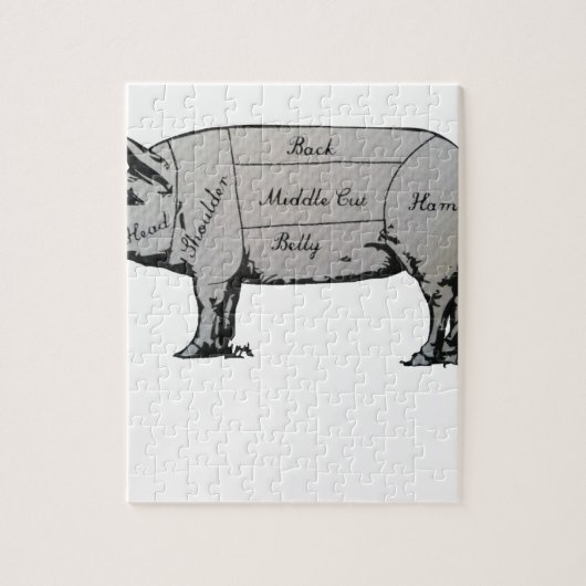Schweinekarte Puzzle (Vertikal)